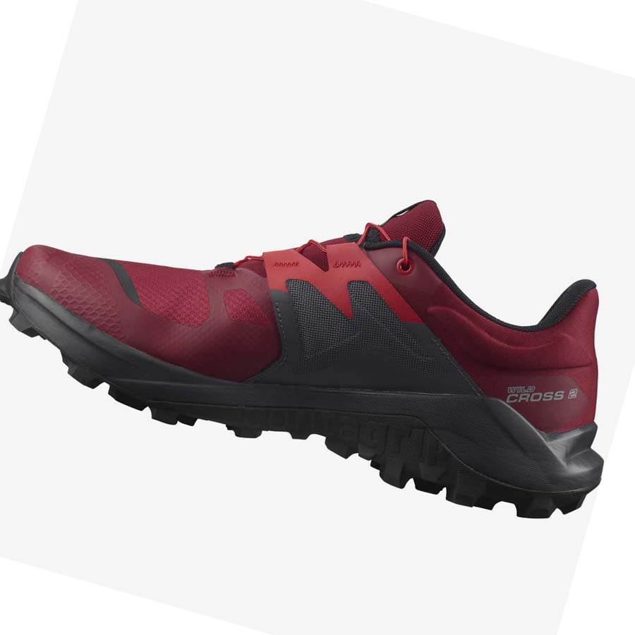 Salomon WILDCROSS 2 Trail Futócipő Férfi Fekete Piros | HU 2103ZUT